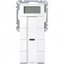 Merten Taster 4fach plus mit Raumtemperaturregler, aktivweiß glänzend, System M MEG6214-0325