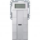 Merten Taster 4fach plus mit Raumtemperaturregler, aluminium, System M MEG6214-0460