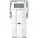 Merten Taster 4fach plus mit Raumtemperaturregler, polarweiß glänzend, System M MEG6214-0319