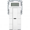 Merten Taster 4fach plus mit Raumtemperaturregler, polarweiß, System M MEG6214-0419