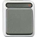 Merten AQUASTAR Taster mit Meldekontakt Schlie§er lichtgrau MEG3154-8029