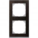 Merten M-Pure Decor-Rahmen, 2fach, Wenge/aluminium MEG4020-3671