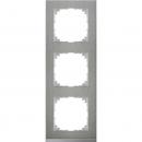 Merten M-Pure Decor-Rahmen, 3fach, Edelstahl/aluminium MEG4030-3646