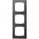Merten M-Pure Decor-Rahmen, 3fach, Schiefer/aluminium MEG4030-3669