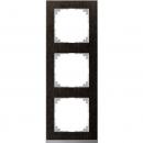 Merten M-Pure Decor-Rahmen, 3fach, Wenge/aluminium MEG4030-3671