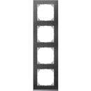 Merten M-Pure Decor-Rahmen, 4fach, Schiefer/aluminium MEG4040-3669