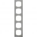 Merten M-Pure Decor-Rahmen, 5fach, Edelstahl/aluminium MEG4050-3646