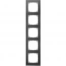 Merten M-Pure Decor-Rahmen, 5fach, Schiefer/aluminium MEG4050-3669