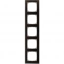 Merten M-Pure Decor-Rahmen, 5fach, Wenge/aluminium MEG4050-3671