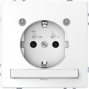 Merten Steckdose mit Lichtauslass und LED-Beleuchtungs-Modul, BRS Lotoswei§, System Design MEG2304-6035