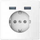 Merten Schuko Steckdose mit USB Ladeger_t, Sahara, System Design MEG2366-6033
