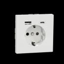 Merten Steckdose mit USB Ladeger_t, Lotoswei§, System Design MEG2367-6035