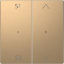 Merten Wippen f. Taster-Modul 2f. (Szene1/2, Auf/Ab), Champagnermetallic, Sys. Design MEG5227-6051