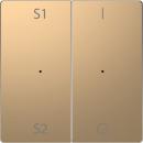 Merten Wippen f. Taster-Modul 2fach (Szene1/2, 1/0), Champagnermetallic, System Design MEG5228-6051