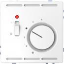 Merten Raumtemperaturregler 230V mit Schalter und Zentralplatte, Lotosweiß, System Design MEG5760-6035