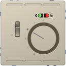 Merten Fußbodentemperaturregler 230V mit Schalter und Zentralplatte, Sahara, System Design MEG5764-6033