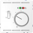 Merten Fußbodentemperaturregler 230V mit Schalter und Zentralplatte, Lotosweiß, System Design MEG5764-6035
