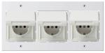 Gira TX44 Dreifach Steckdose mit Klappdeckel und Rahmen reinweiss 3x445466/021366