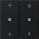 Gira S3000 Jalousie- + Schaltuhr BT System 55 Schwarz m 5367005