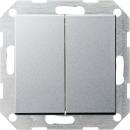 Gira Tastschalter Wechselsch. 2f gerade System 55 F Alu 286126