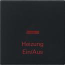 Gira Wippe Kontrollf. + Heizung Ein/Aus System 55 Schwarz m 0678005