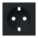 Gira System 55 Abdeckung Steckdose (ohne Unterteil) Schwarz matt 092005
