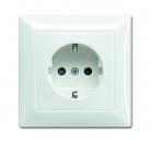 B+J balance SI Steckdose mit Vollplatte und KS alpinweiss 20 EUJB-914