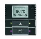 B+J Bedienelement 2/4-fach, mit RTR, anthrazit, Busch-Installationsbus KNX, FanCoil-Regler 6128/28-81