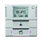 B+J Bedienelement 2/4-fach, mit RTR, alusilber, Busch-Installationsbus KNX, FanCoil-Regler 6128/28-83