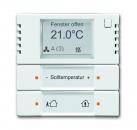 B+J Bedienelement 2/4-fach, mit RTR, studioweiss, Busch-Installationsbus KNX, FanCoil-Regler 6128/28-84