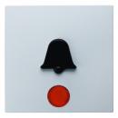 Berker Wippe mit roter Linse und abtastbarem Symbol Klingel polarweiss matt Berker S.1/B 16511959