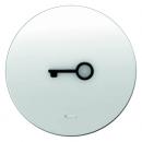 Berker Wippe mit klarer Linse und abtastbarem Symbol Tuer polarweiss, glaenzend Berker R.1 16512069