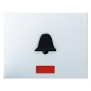 Berker Wippe mit roter Linse und abtastbarem Symbol Klingel polarweiss, glaenzend Berker 16517209