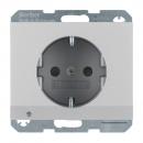 Berker K.5 Steckdose  mit LED-Orientierungslicht Alu 41097003