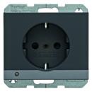 Berker K.1 Steckdose mit LED-Orientierungslicht anthrazit, matt 41097006