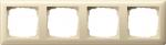 Gira Abdeckrahmen 4fach Standard 55 Cremewei§ 021401