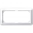 Merten ATELIER-M-Rahmen, 2fach ohne Mittelsteg, polarweiss glaenzend 388819