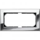 Merten M-PLAN-Metallrahmen, 2fach ohne Mittelsteg, Chrom 475839