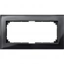 Merten M-PLAN-Echtglasrahmen, 2fach ohne Mittelsteg, Onyxschwarz 487803