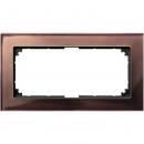 Merten M-PLAN-Echtglasrahmen, 2fach ohne Mittelsteg, Mahagonibraun 487815