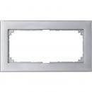 Merten M-PLAN-Rahmen, 2fach ohne Mittelsteg, aluminium 488860