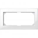 Merten M-PLAN-Rahmen, 2fach ohne Mittelsteg, polarweiss glaenzend 515819