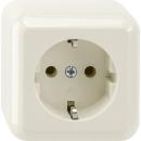 Merten AUFPUTZ Steckdose mit KS weiss MEG2300-8744