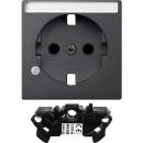 Merten Erweiterungsset Kontrolllicht fuer SCHUKO-Steckdosen, anthrazit, System M MEG2333-0414