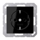 Jung A500 Steckdose mit KS Schwarz A1520KISW