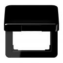 Jung CD500 Klappdeckel fuer Steckdosen und Abdeckung 50x50 mm Schwarz CD590KLSW