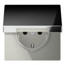 Jung LS990 Steckdose mit Klappdeckel Glanzchrom GCR1520KL