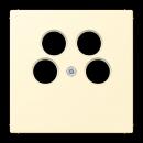 Jung Abdeckung für 4-Loch SAT-TV-Steckdose (Ankaro), Thermoplast, Serie LS, blanc LC990-4SAT2201