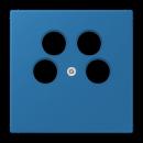 Jung Abdeckung für 4-Loch SAT-TV-Steckdose (Ankaro), Thermoplast, Serie LS, bleu céruléen 31 LC990-4SAT2211