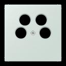 Jung Abdeckung für 4-Loch SAT-TV-Steckdose (Ankaro), Thermoplast, Serie LS, céruléen pale LC990-4SAT2215